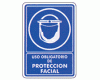 Uso obligatorio de proteccion facial