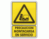 Caution service montacarga