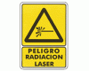 Peligro radiacion laser