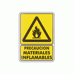 Precaución materiales inflamables 1