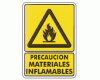 Precaución materiales inflamables