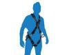 Premium x-shaped harness with \"D\" ring on the back, chest and si
