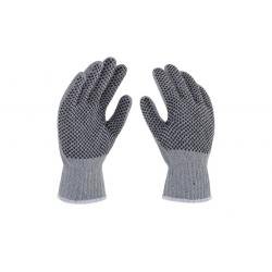 JAPANESE GLOVES (COTTON) GRAY WITH PVC POINTS IN PALMA Y DORSO