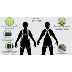 Arnes verde con anillo \"D\" en espalda 1