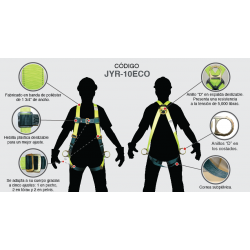 Arnes verde anillo \"D\" en espalda y costados 1