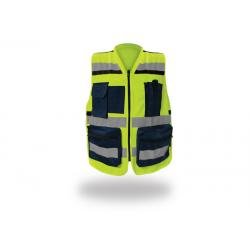 CHALECO REPORTERO VICOLOR AMIRLLO/AZUL 1