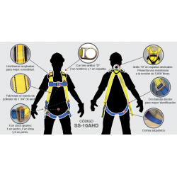 Arnés con anillo “D” en espalda y hombros 1