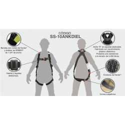 Arnés Dieléctrico con anillo “D” en la espalda y hebillas dieléc 1