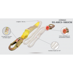 Amortiguador cuerda nylon de 1/2\" ss 1