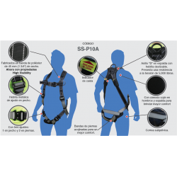 Arnes premium con anillo\"D\" en la espalda 1