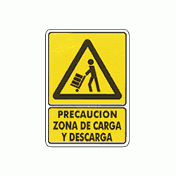 Precaucion zona de carga y descarga 1