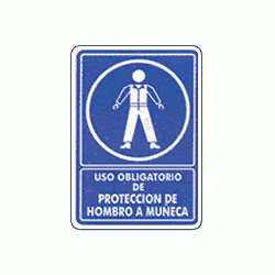Uso obligatorio de proteccion de hombro a muñeca 1