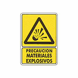 Precaución Materiales explosivos 1