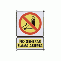 No generar flama abierta 1