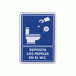 Deposita los papeles en el W.C 1