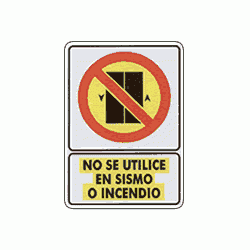 No se utilice en sismo o incendio 1