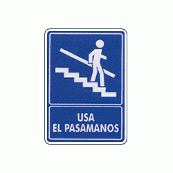 Use the left handrail 1