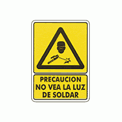 Precaucion no vea la luz de soldar 1